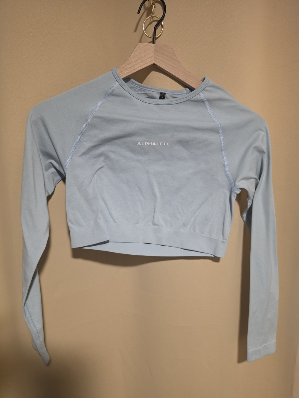 Alphalete Light Blue Long Sleeve Crop Top